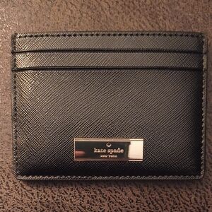 Kate Spade Textured Black Card Holder